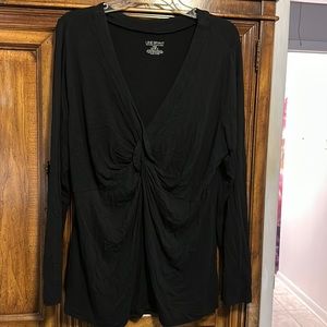 Lane Bryant knot front long sleeve tee